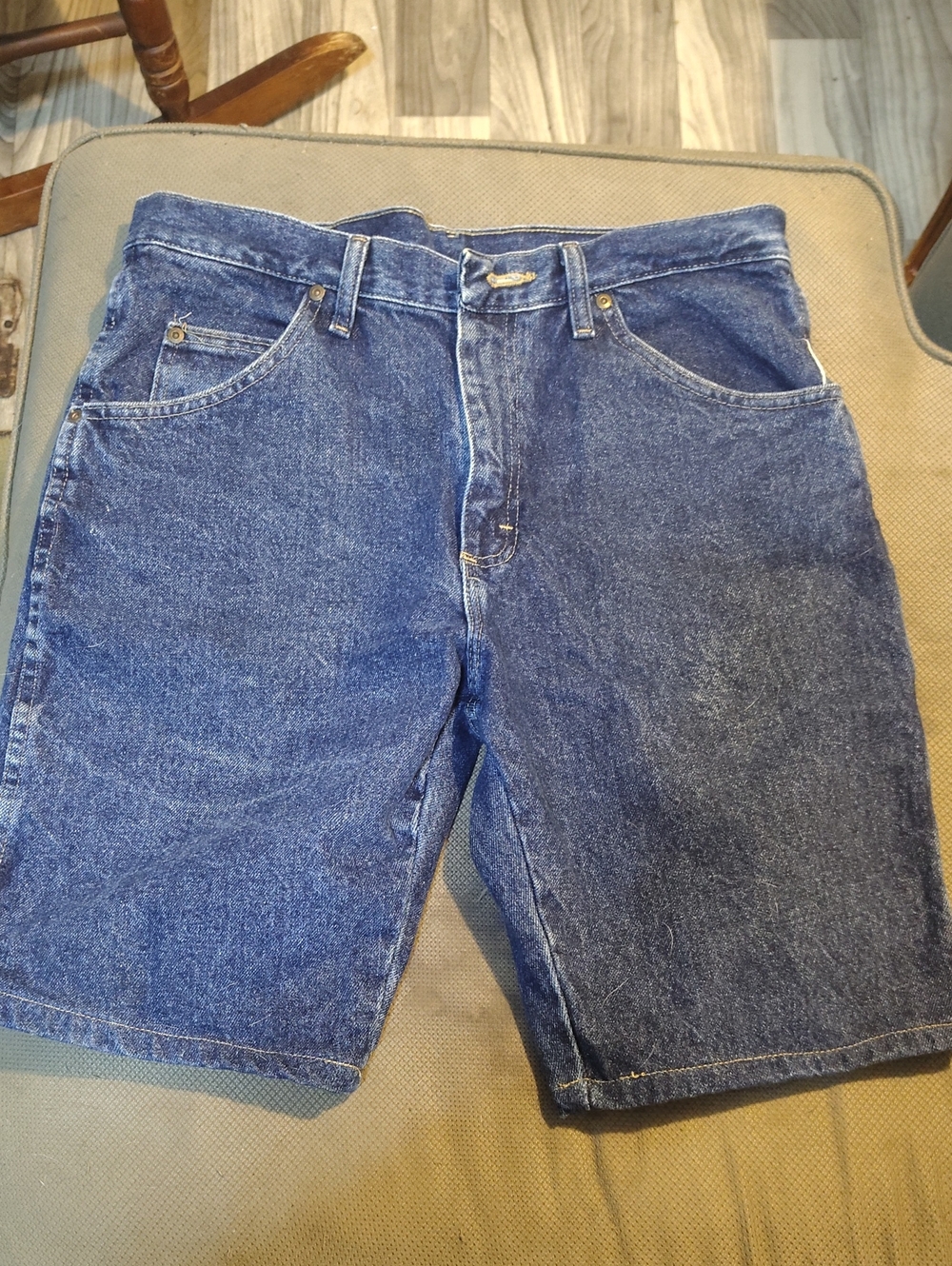 Wrangler Dark Blue Denim Jean Shorts